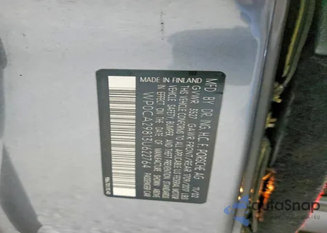 2003 Porsche Boxster z USA, uszkodzony, nr VIN WP0CA29813U622764